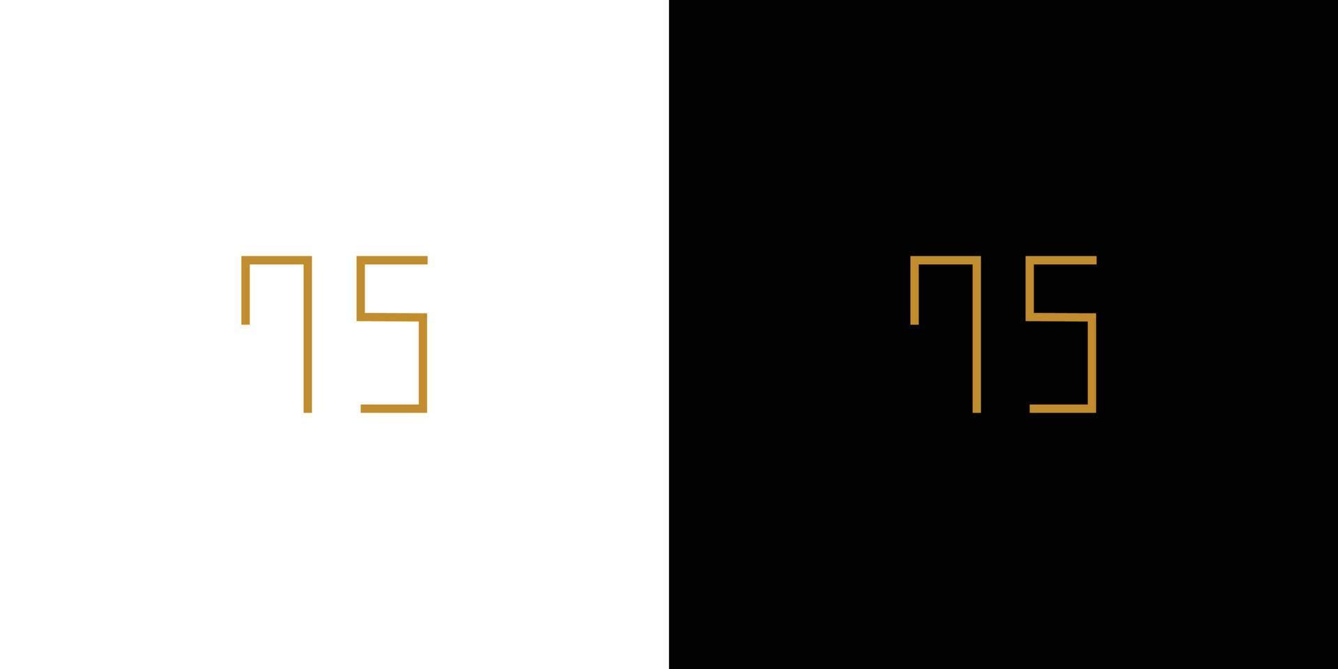 Modernes und einzigartiges ts-Buchstaben-Initialen-Logo-Design vektor