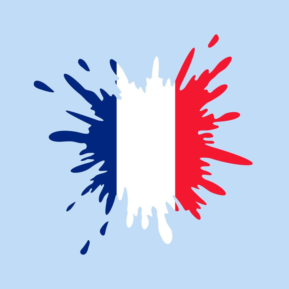 frankreich flag splash design vektorillustration vektor