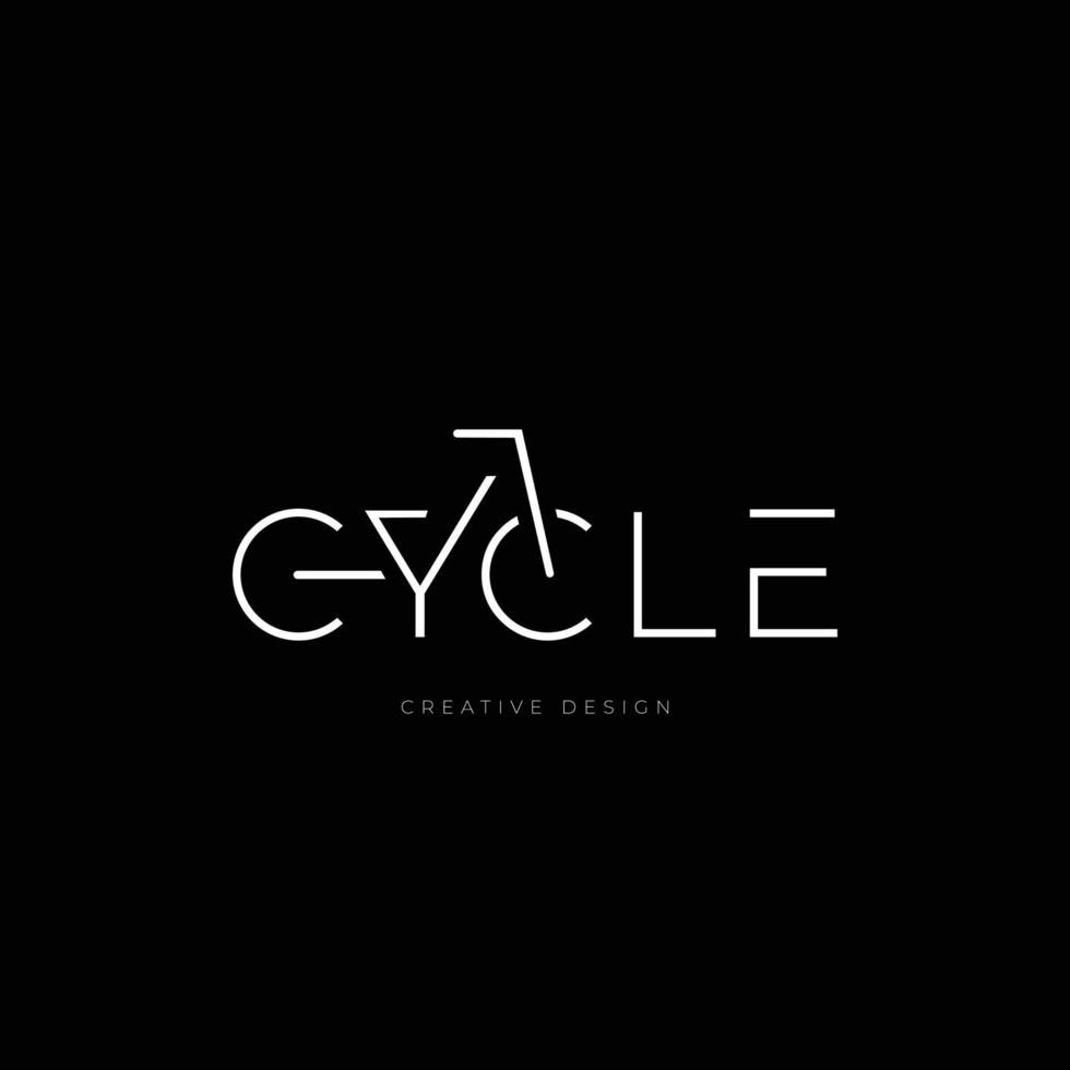 cykla kreativt varumärke minimal logotyp vektor