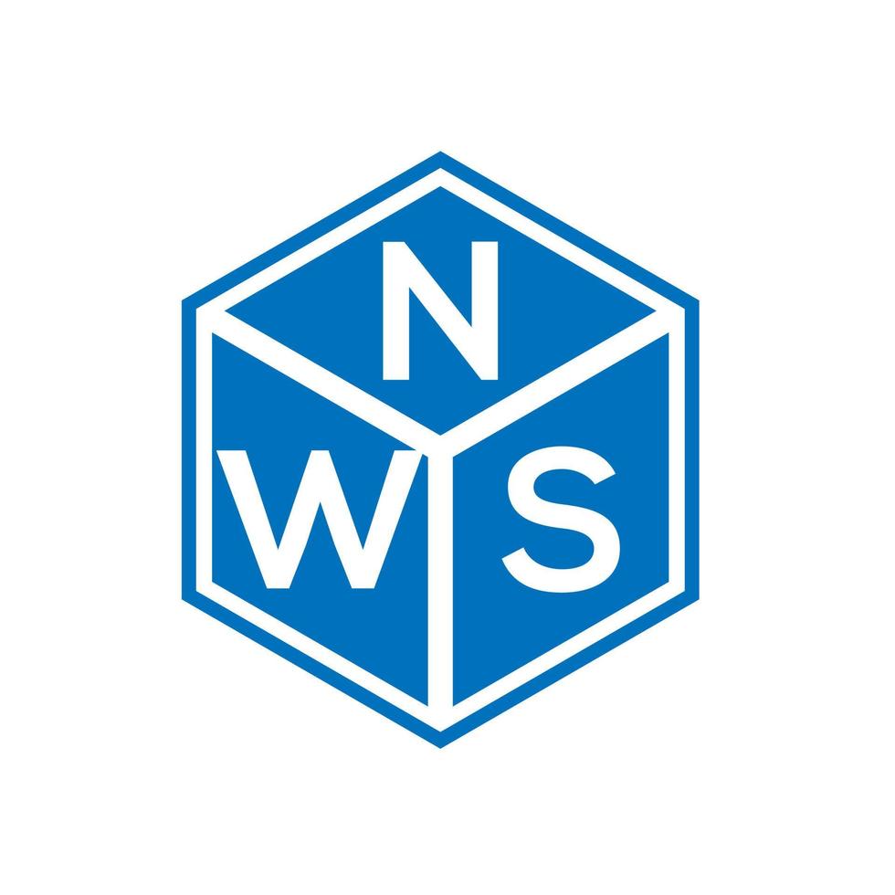 nws brev logotyp design på svart bakgrund. nws kreativa initialer brev logotyp koncept. nws bokstavsdesign. vektor