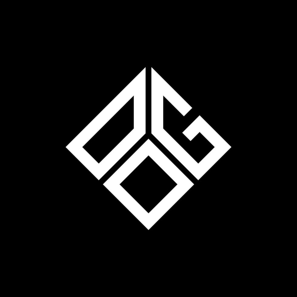 Ogo-Brief-Logo-Design auf schwarzem Hintergrund. ogo kreative Initialen schreiben Logo-Konzept. ogo Briefgestaltung. vektor