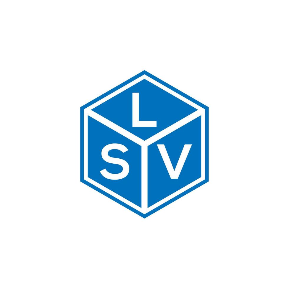 lsv bokstavslogotyp design på svart bakgrund. lsv kreativa initialer bokstavslogotyp koncept. LSV-bokstavsdesign. vektor