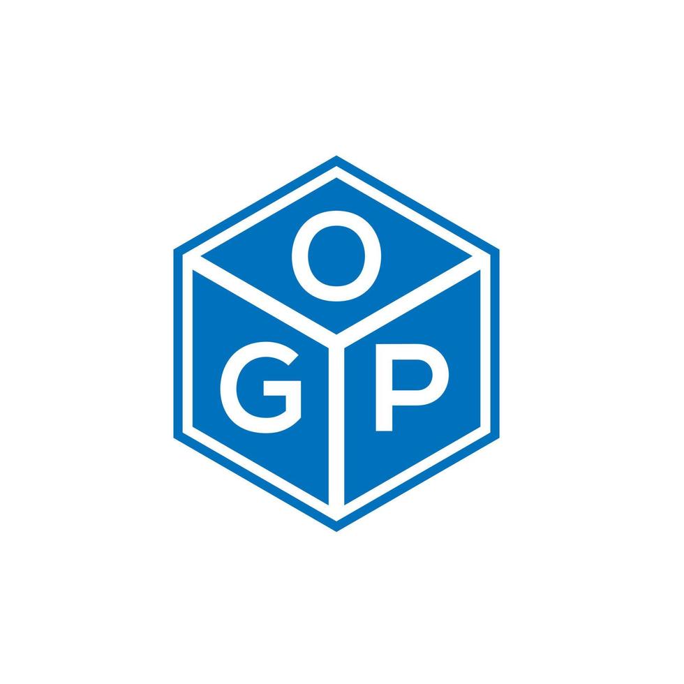 ogp brev logotyp design på svart bakgrund. ogp kreativa initialer brev logotyp koncept. ogp-bokstavsdesign. vektor