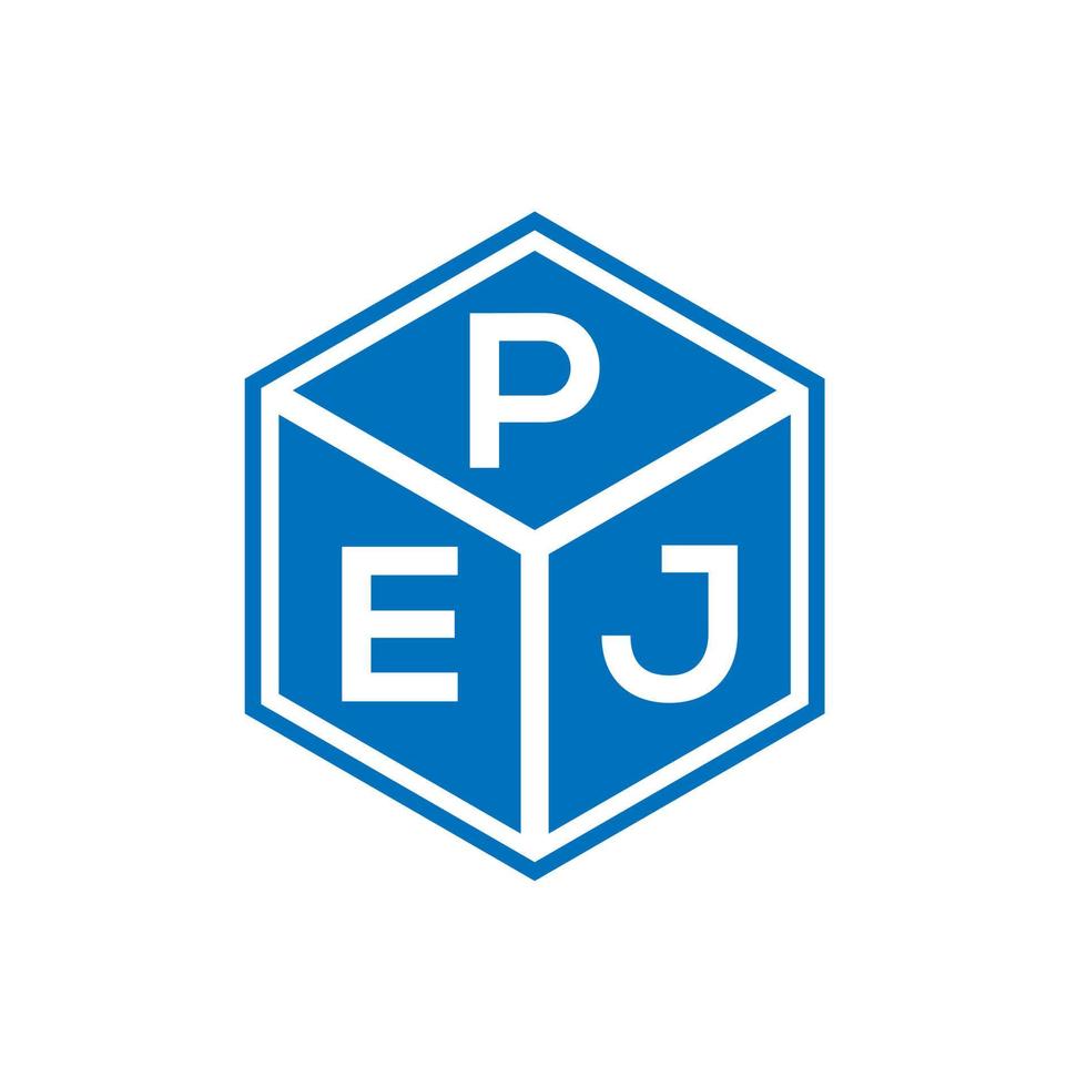 pej-Buchstaben-Logo-Design auf schwarzem Hintergrund. pej kreative Initialen schreiben Logo-Konzept. pej Briefgestaltung. vektor