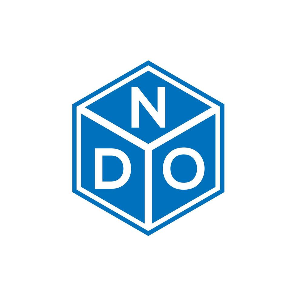 ndo brev logotyp design på svart bakgrund. ndo kreativa initialer brev logotyp koncept. ndo-bokstavsdesign. vektor