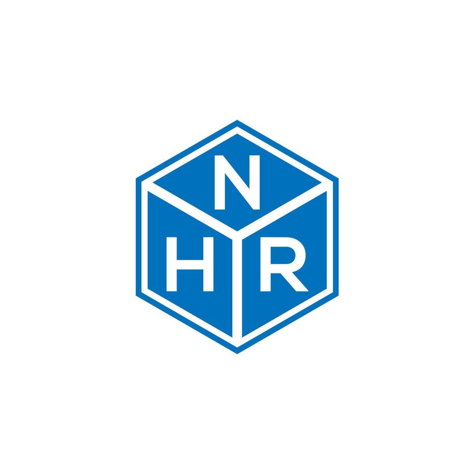 nhr-Buchstaben-Logo-Design auf schwarzem Hintergrund. nhr kreative Initialen schreiben Logo-Konzept. nhr Briefgestaltung. vektor