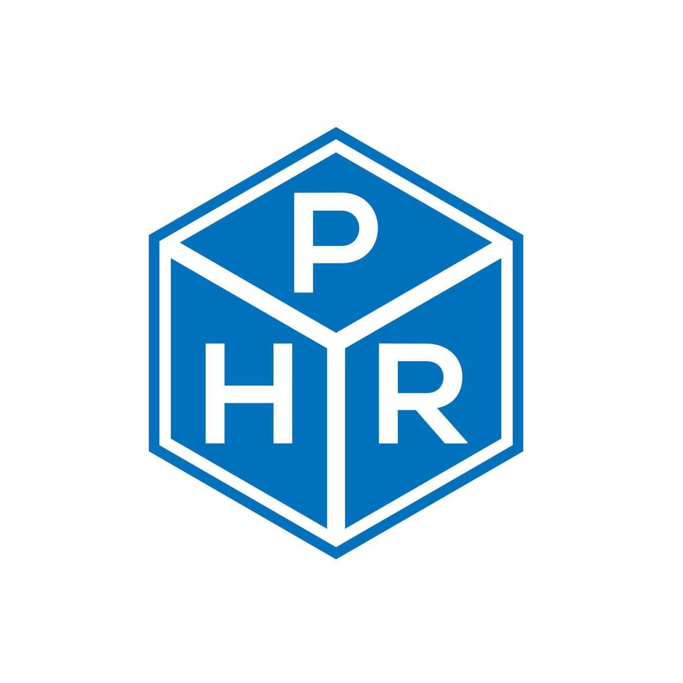 phr-Buchstaben-Logo-Design auf schwarzem Hintergrund. phr kreative Initialen schreiben Logo-Konzept. phr Briefgestaltung. vektor