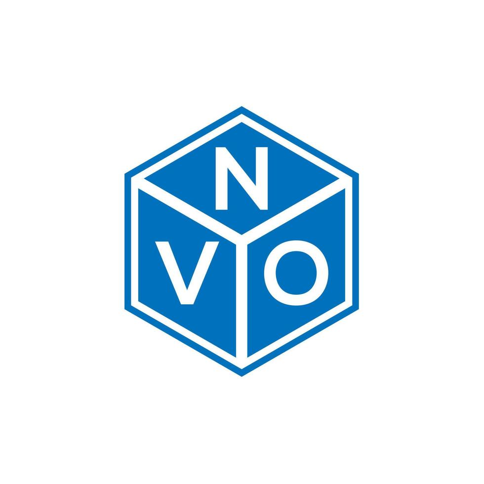 nvo-Brief-Logo-Design auf schwarzem Hintergrund. nvo kreatives Initialen-Buchstaben-Logo-Konzept. nvo Briefgestaltung. vektor