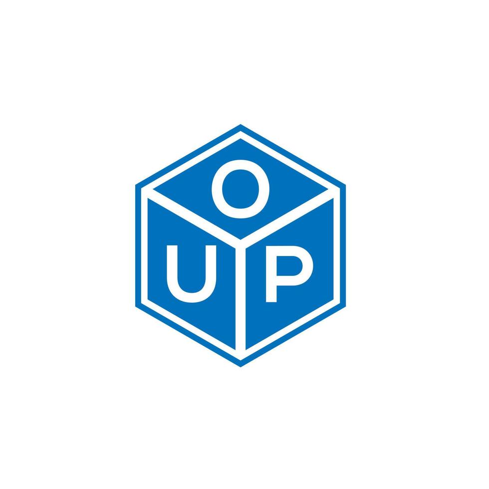 upp brev logotyp design på svart bakgrund. upp kreativa initialer brev logotyp koncept. upp bokstavsdesign. vektor