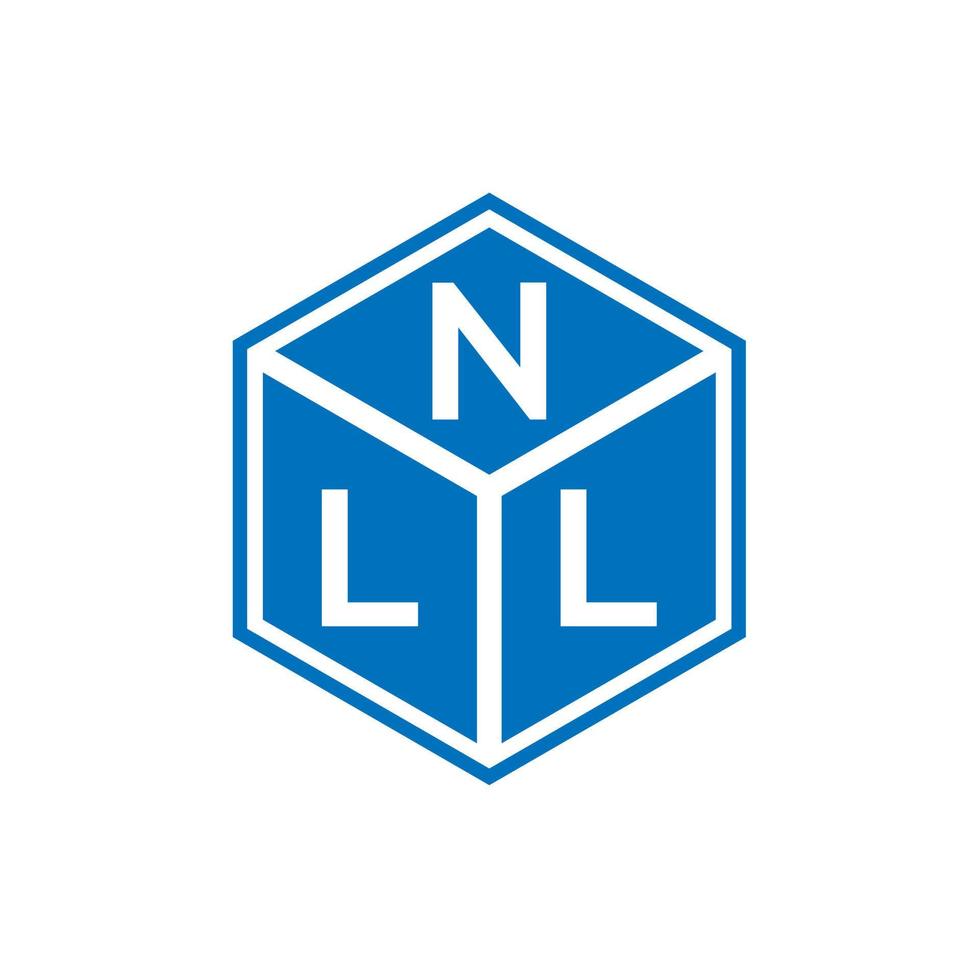 nll brev logotyp design på svart bakgrund. nll kreativa initialer bokstavslogotyp koncept. nll bokstavsdesign. vektor