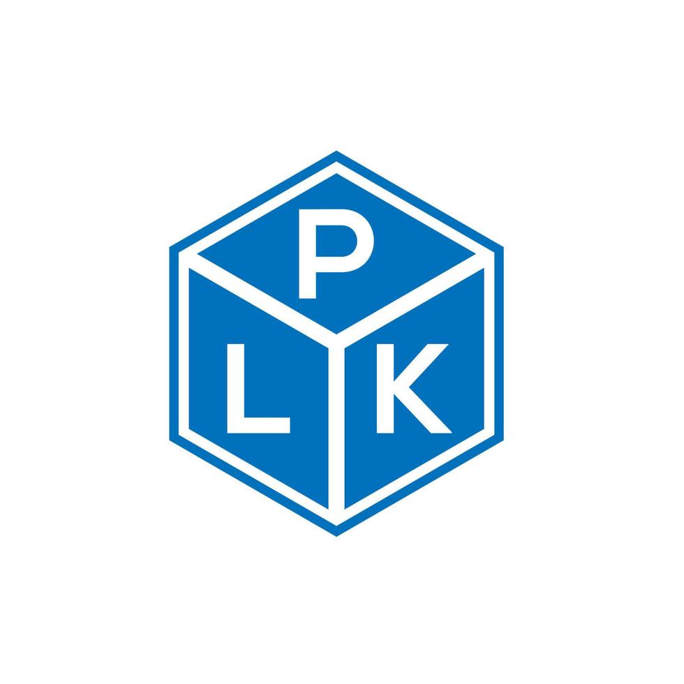 plk-Buchstaben-Logo-Design auf schwarzem Hintergrund. plk kreative Initialen schreiben Logo-Konzept. plk Briefgestaltung. vektor