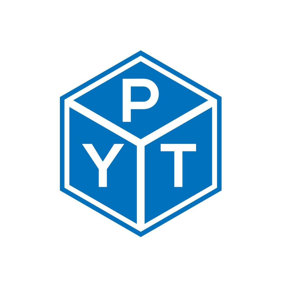 pyt-Buchstaben-Logo-Design auf schwarzem Hintergrund. pyt kreative Initialen schreiben Logo-Konzept. pyt Briefgestaltung. vektor