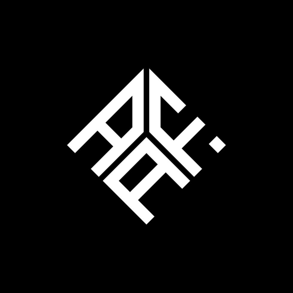 afa-Buchstaben-Logo-Design auf schwarzem Hintergrund. afa kreatives Initialen-Buchstaben-Logo-Konzept. afa Briefgestaltung. vektor