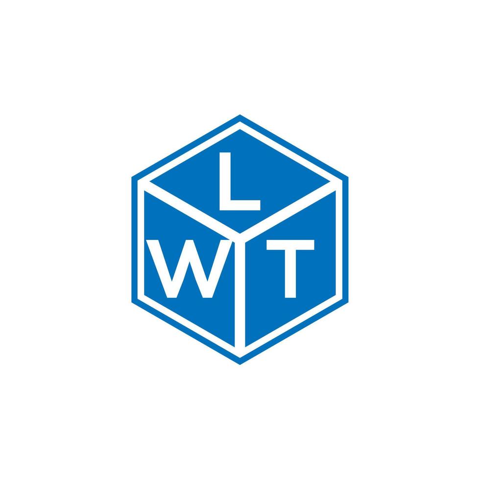 lwt brev logotyp design på svart bakgrund. Lwt kreativa initialer bokstavslogotyp koncept. Lwt bokstavsdesign. vektor