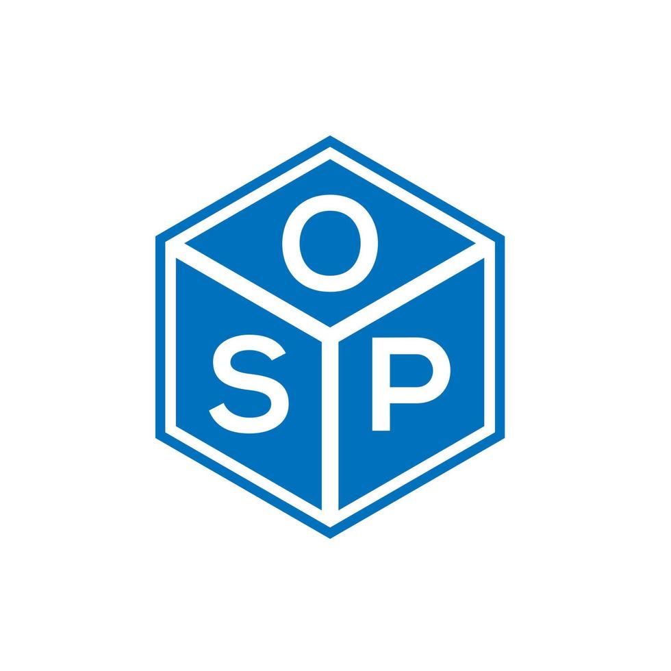 osp brev logotyp design på svart bakgrund. osp kreativa initialer brev logotyp koncept. osp brev design. vektor