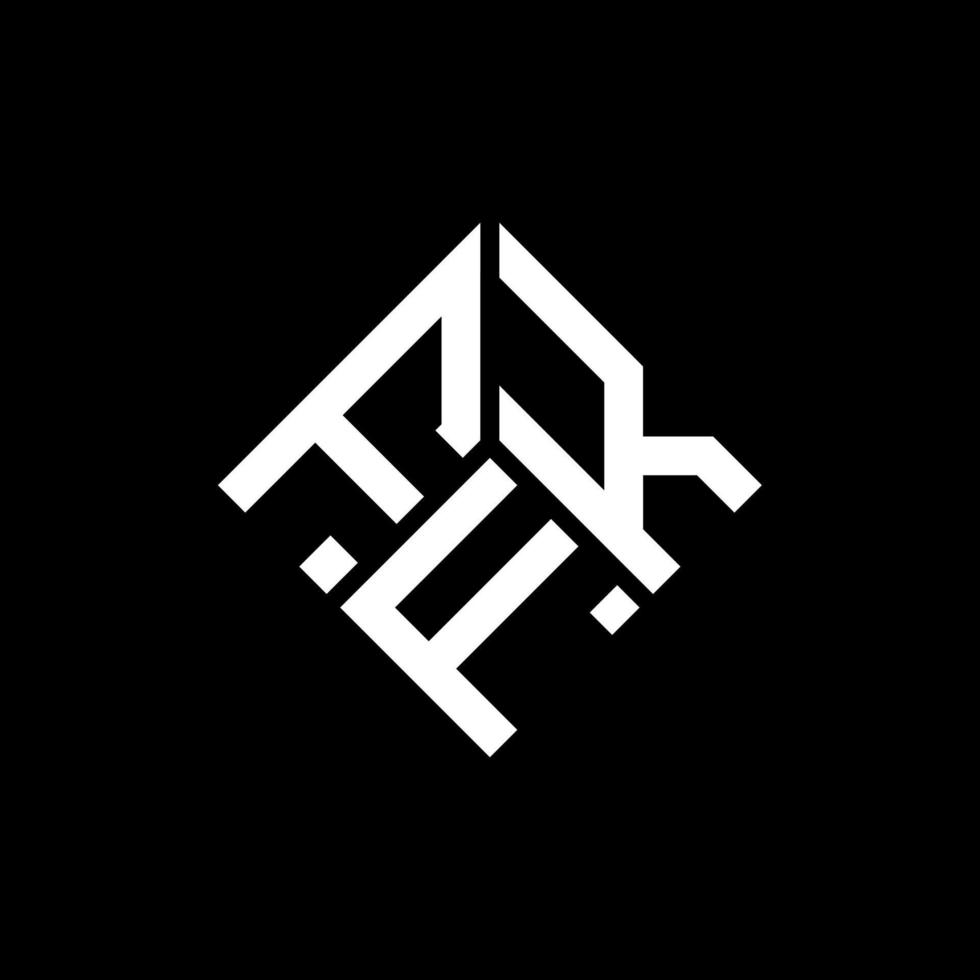 fkf brev logotyp design på svart bakgrund. fkf kreativa initialer brev logotyp koncept. fkf bokstavsdesign. vektor