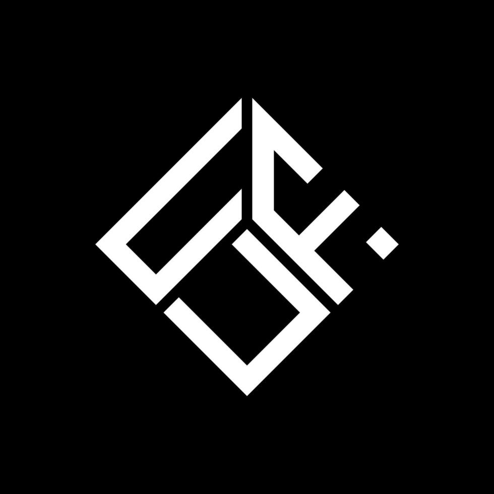 UFU-Brief-Logo-Design auf schwarzem Hintergrund. ufu kreatives Initialen-Buchstaben-Logo-Konzept. UFU-Buchstaben-Design. vektor