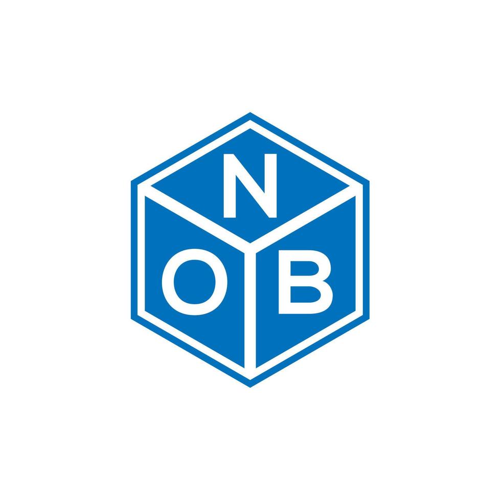 Nob-Buchstaben-Logo-Design auf schwarzem Hintergrund. nob kreative Initialen schreiben Logo-Konzept. edles Briefdesign. vektor