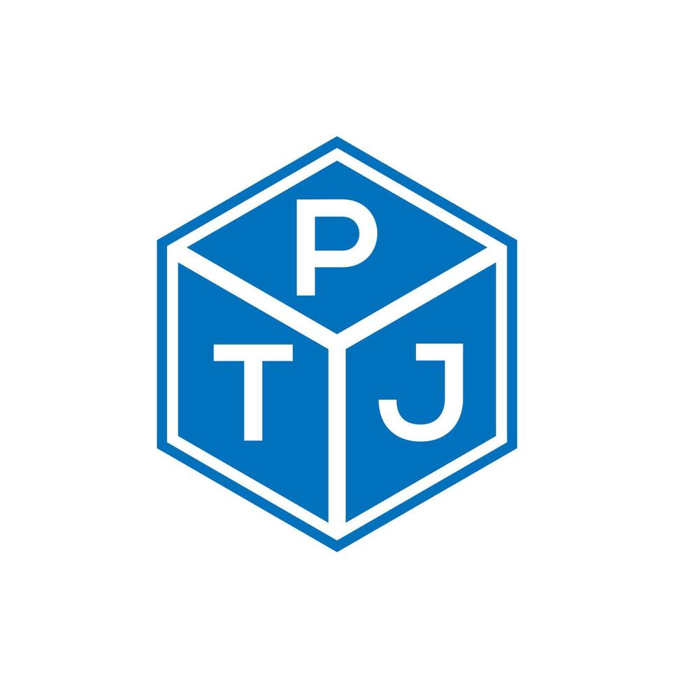 ptj-Buchstaben-Logo-Design auf schwarzem Hintergrund. ptj kreative Initialen schreiben Logo-Konzept. ptj Briefgestaltung. vektor