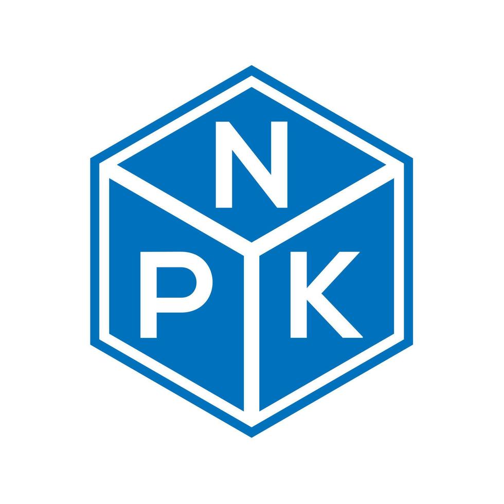 npk brev logotyp design på svart bakgrund. npk kreativa initialer bokstavslogotyp koncept. npk bokstavsdesign. vektor