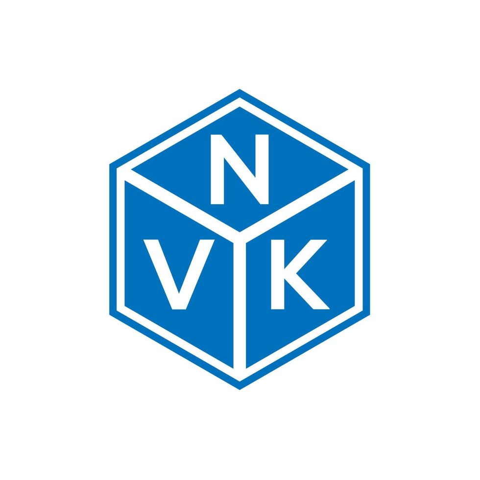 nvk-Buchstaben-Logo-Design auf schwarzem Hintergrund. nvk kreative Initialen schreiben Logo-Konzept. NVK-Briefgestaltung. vektor