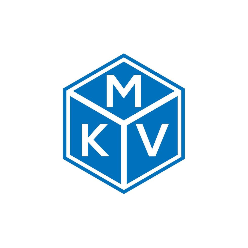 mkv brev logotyp design på svart bakgrund. mkv kreativa initialer bokstavslogotyp koncept. mkv bokstavsdesign. vektor