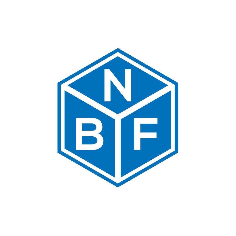 nbf-Brief-Logo-Design auf schwarzem Hintergrund. nbf kreative Initialen schreiben Logo-Konzept. nbf Briefgestaltung. vektor