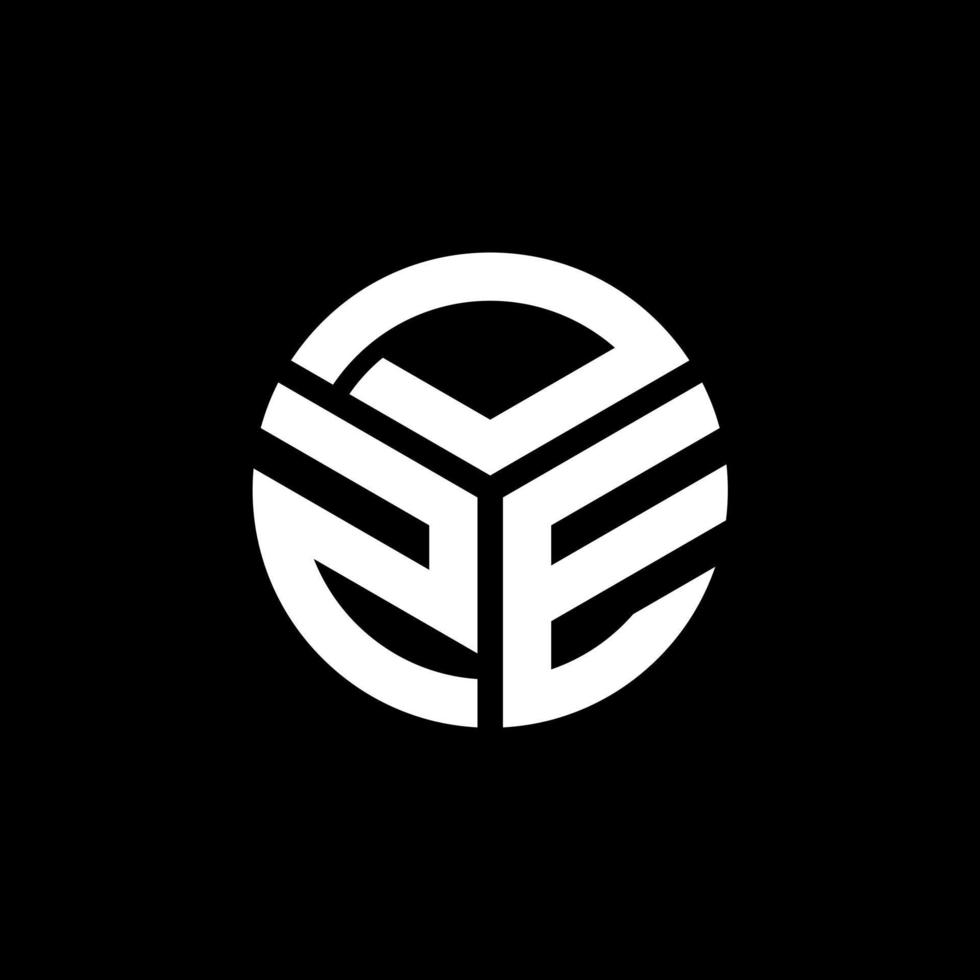 dze-Buchstaben-Logo-Design auf schwarzem Hintergrund. dze kreatives Initialen-Buchstaben-Logo-Konzept. dze Briefgestaltung. vektor