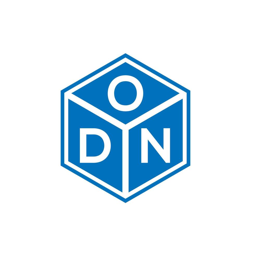 odn brev logotyp design på svart bakgrund. odn kreativa initialer brev logotyp koncept. odn bokstavsdesign. vektor