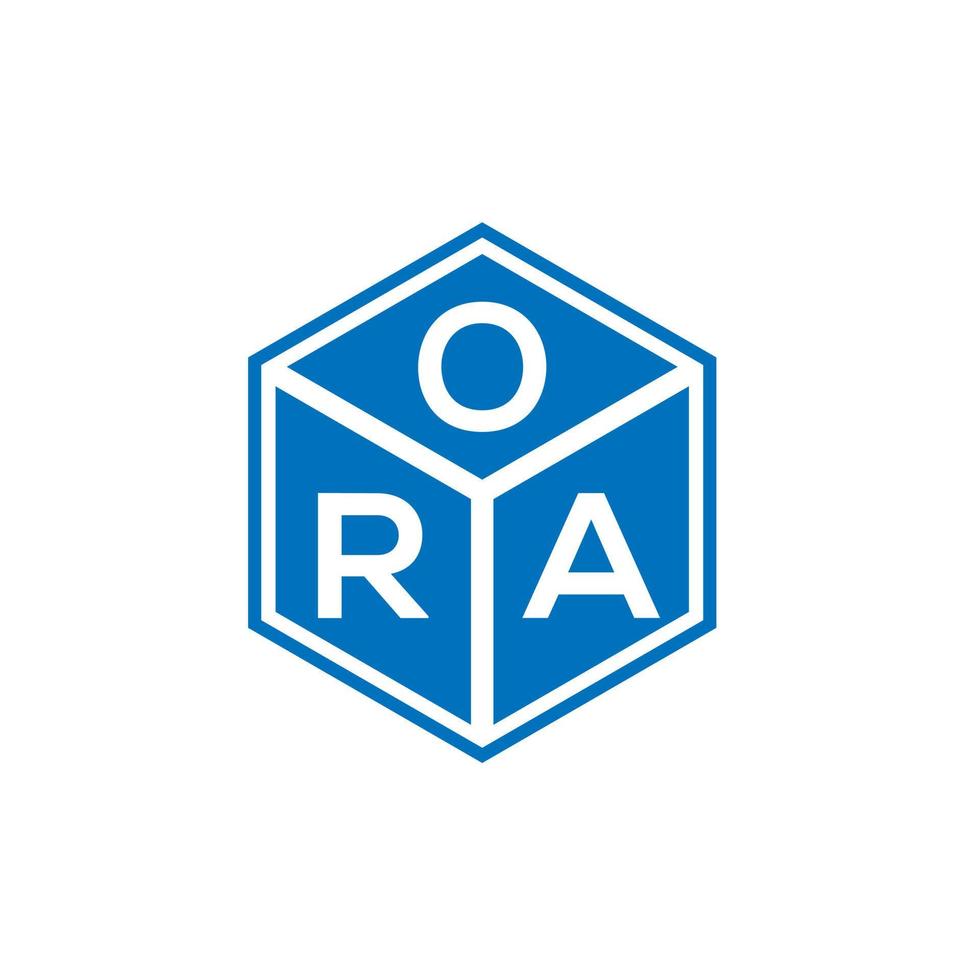 ora-Buchstaben-Logo-Design auf schwarzem Hintergrund. ora kreatives Initialen-Buchstaben-Logo-Konzept. oder Briefgestaltung. vektor