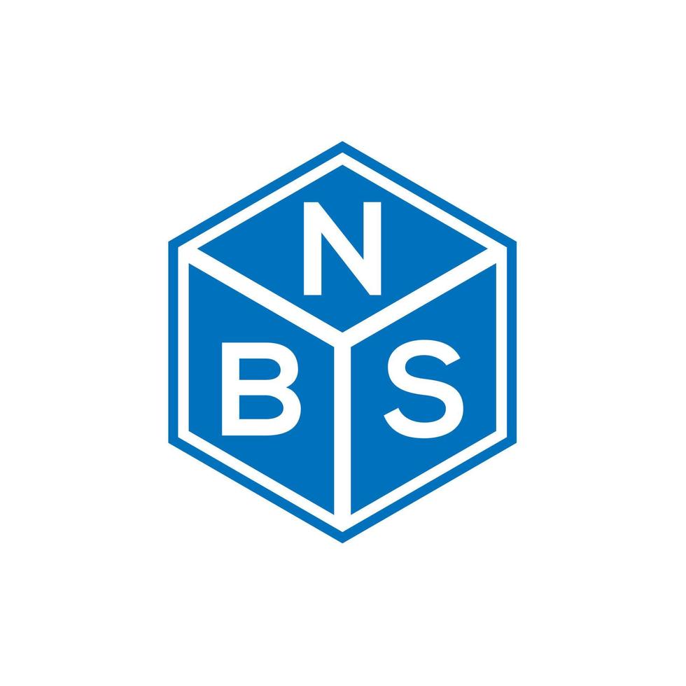 nbs brev logotyp design på svart bakgrund. nbs kreativa initialer bokstavslogotyp koncept. nbs bokstavsdesign. vektor