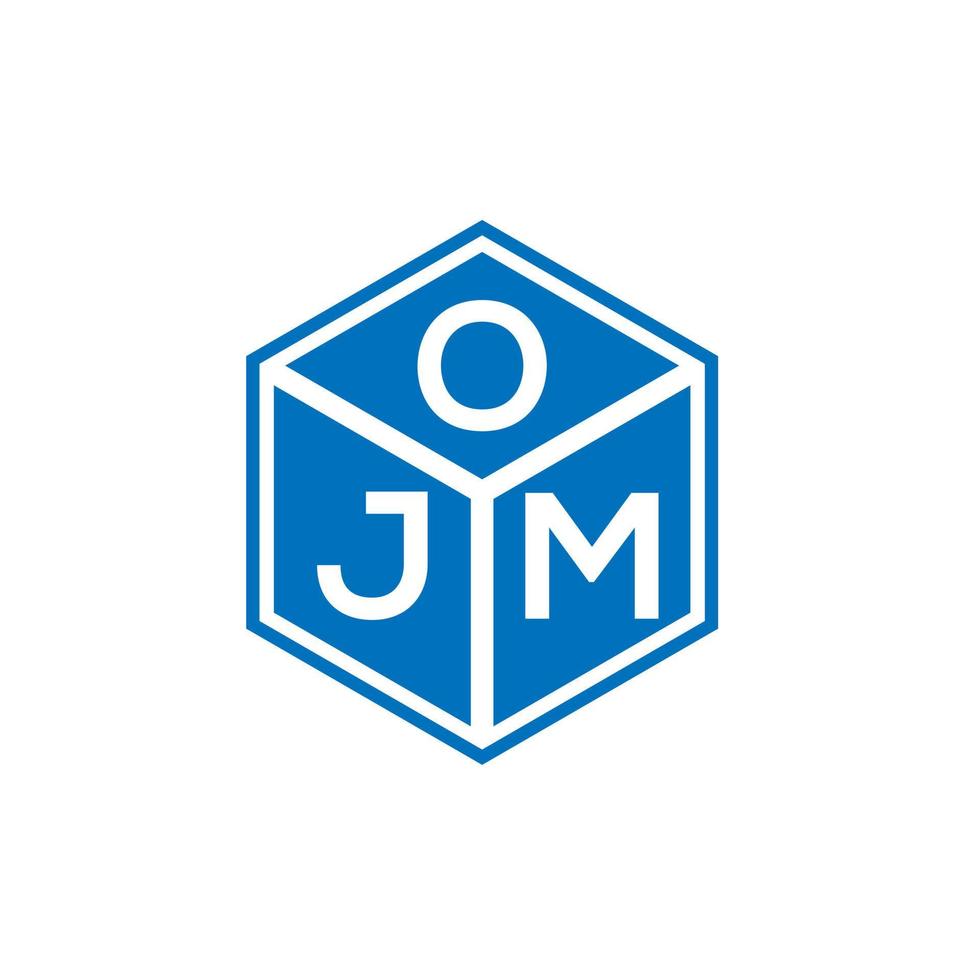 ojm-Brief-Logo-Design auf schwarzem Hintergrund. ojm kreative Initialen schreiben Logo-Konzept. ojm Briefgestaltung. vektor