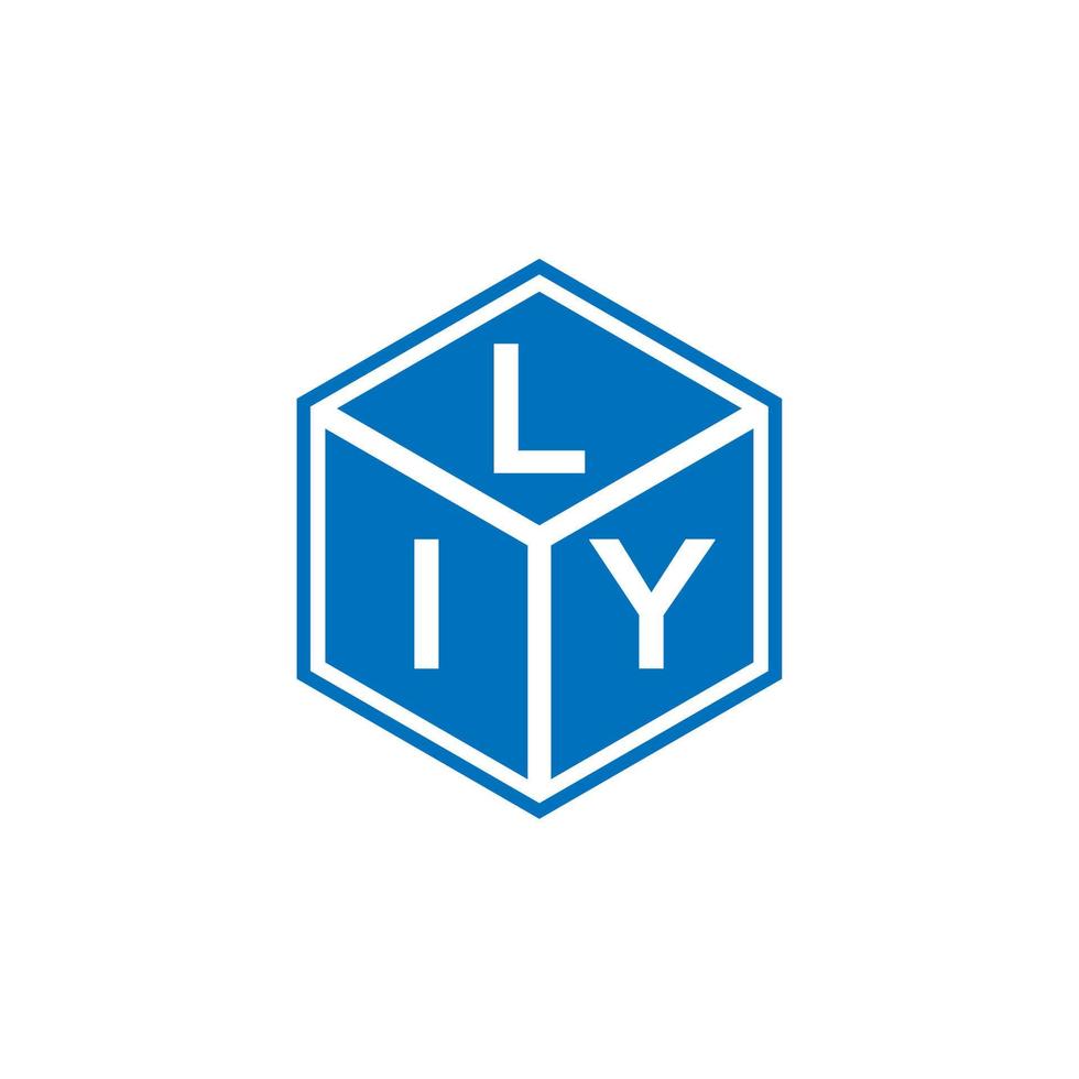 liy brev logotyp design på svart bakgrund. liy kreativa initialer brev logotyp koncept. liy bokstavsdesign. vektor