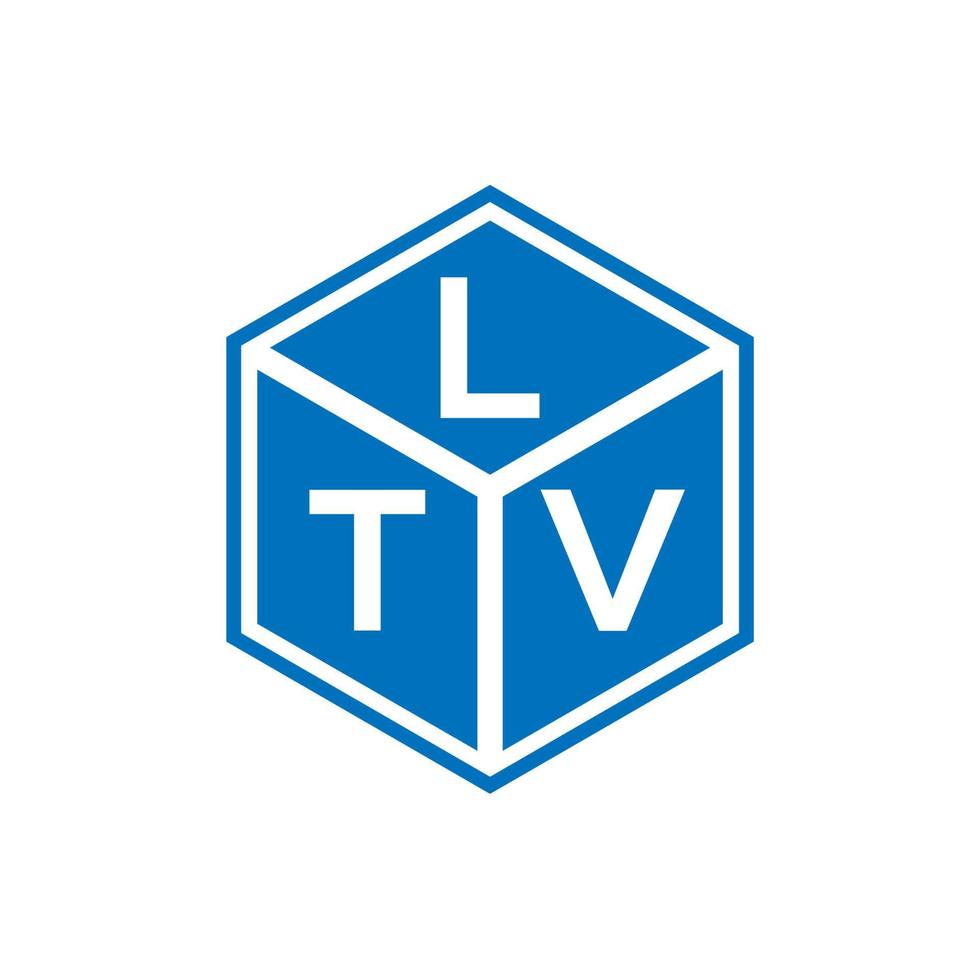 ltv-Brief-Logo-Design auf schwarzem Hintergrund. ltv kreative Initialen schreiben Logo-Konzept. ltv-Briefgestaltung. vektor