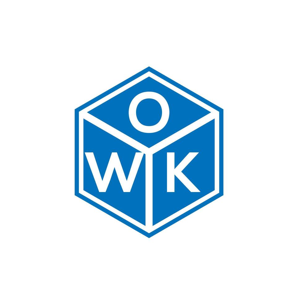 owk-Buchstaben-Logo-Design auf schwarzem Hintergrund. owk kreative Initialen schreiben Logo-Konzept. owk Briefgestaltung. vektor