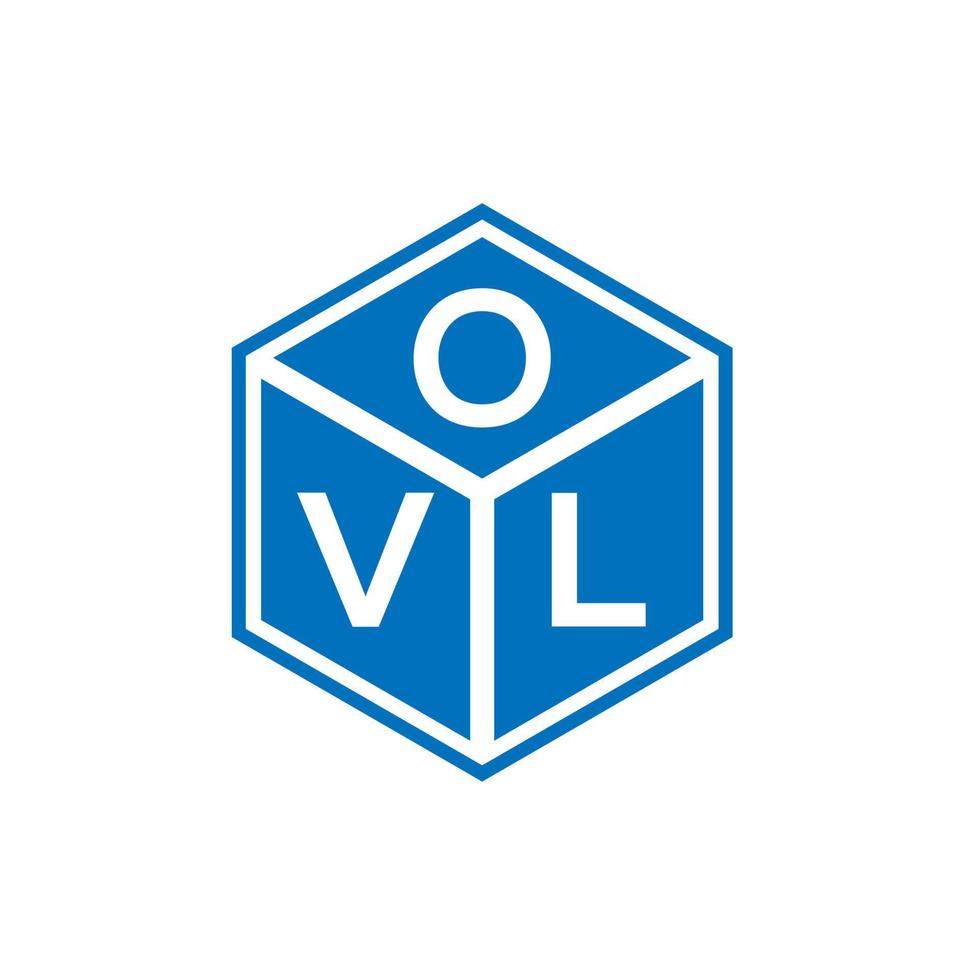 ovl bokstav logotyp design på svart bakgrund. ovl kreativa initialer brev logotyp koncept. ovl bokstavsdesign. vektor