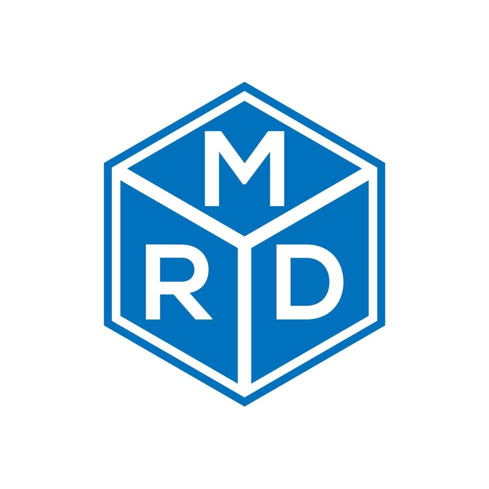 mrd brev logotyp design på svart bakgrund. mrd kreativa initialer brev logotyp koncept. mrd bokstavsdesign. vektor