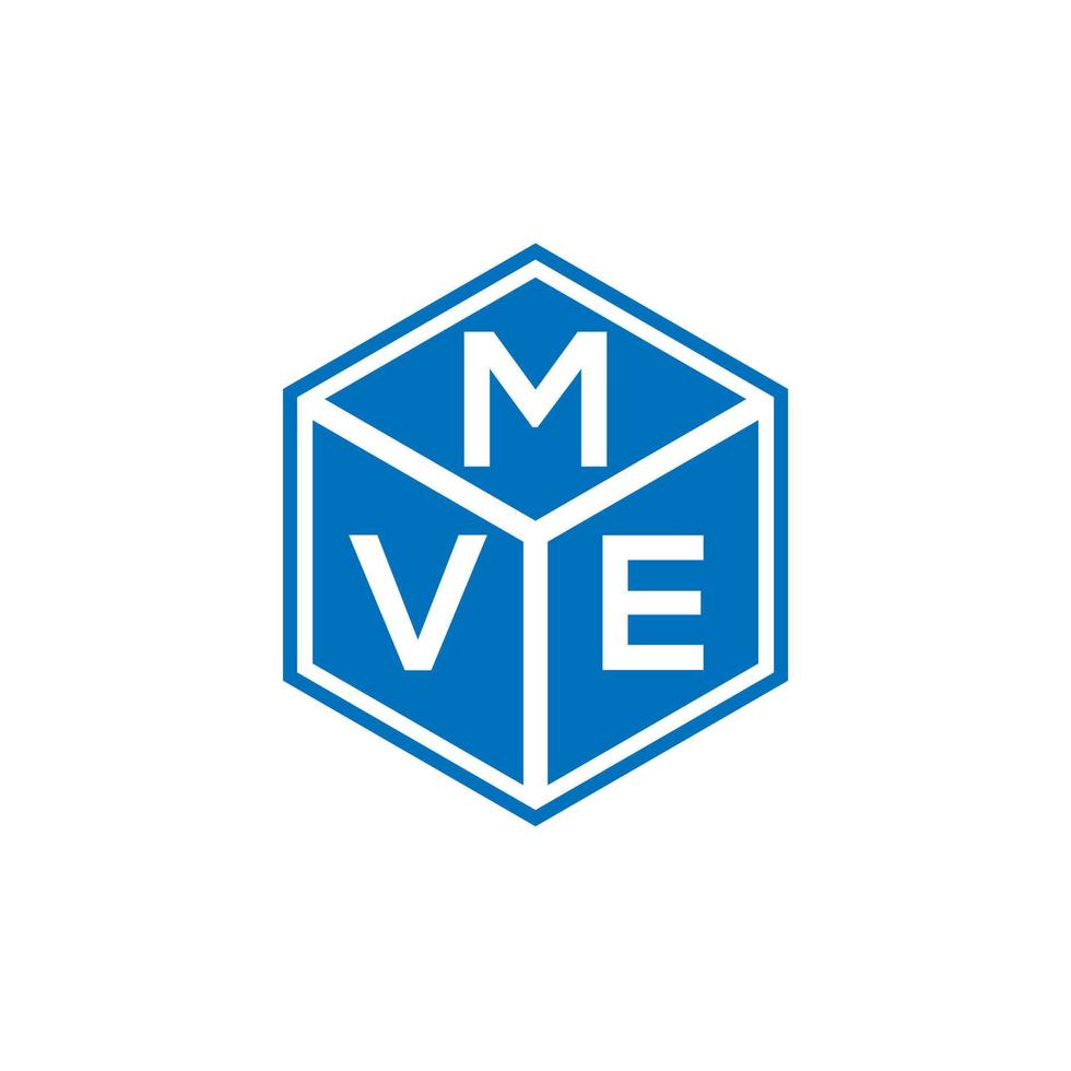 mve-Brief-Logo-Design auf schwarzem Hintergrund. mve kreatives Initialen-Buchstaben-Logo-Konzept. Briefgestaltung mve. vektor