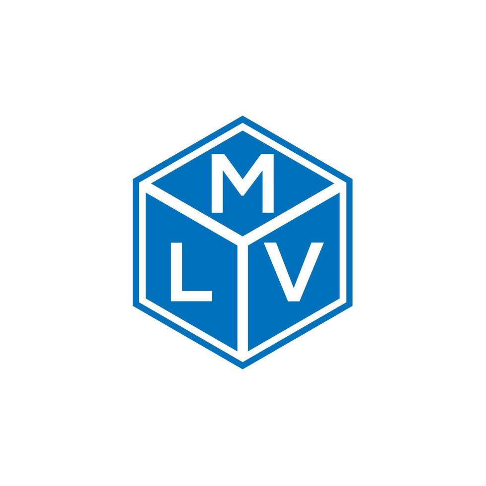 mlv brev logotyp design på svart bakgrund. mlv kreativa initialer brev logotyp koncept. mlv bokstavsdesign. vektor