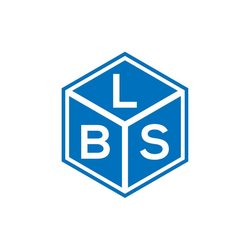lbs brev logotyp design på svart bakgrund. lbs kreativa initialer bokstavslogotyp koncept. lbs bokstavsdesign. vektor