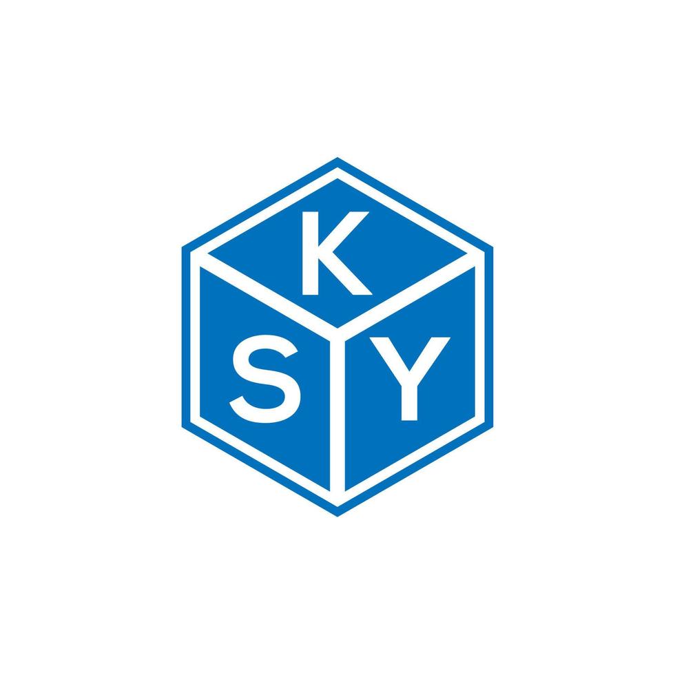 ksy-Buchstaben-Logo-Design auf schwarzem Hintergrund. ksy kreative Initialen schreiben Logo-Konzept. ksy Briefgestaltung. vektor