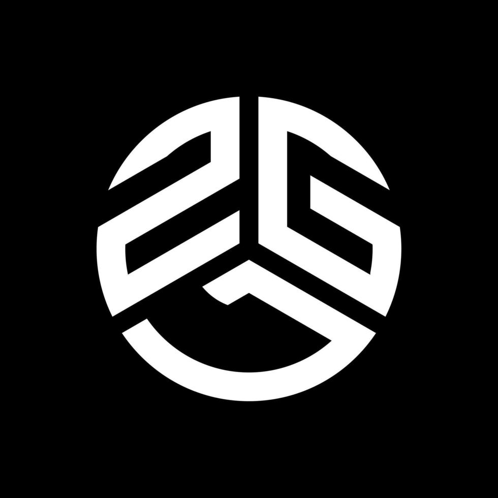 zgl-Buchstaben-Logo-Design auf schwarzem Hintergrund. zgl kreatives Initialen-Buchstaben-Logo-Konzept. zgl Briefgestaltung. vektor