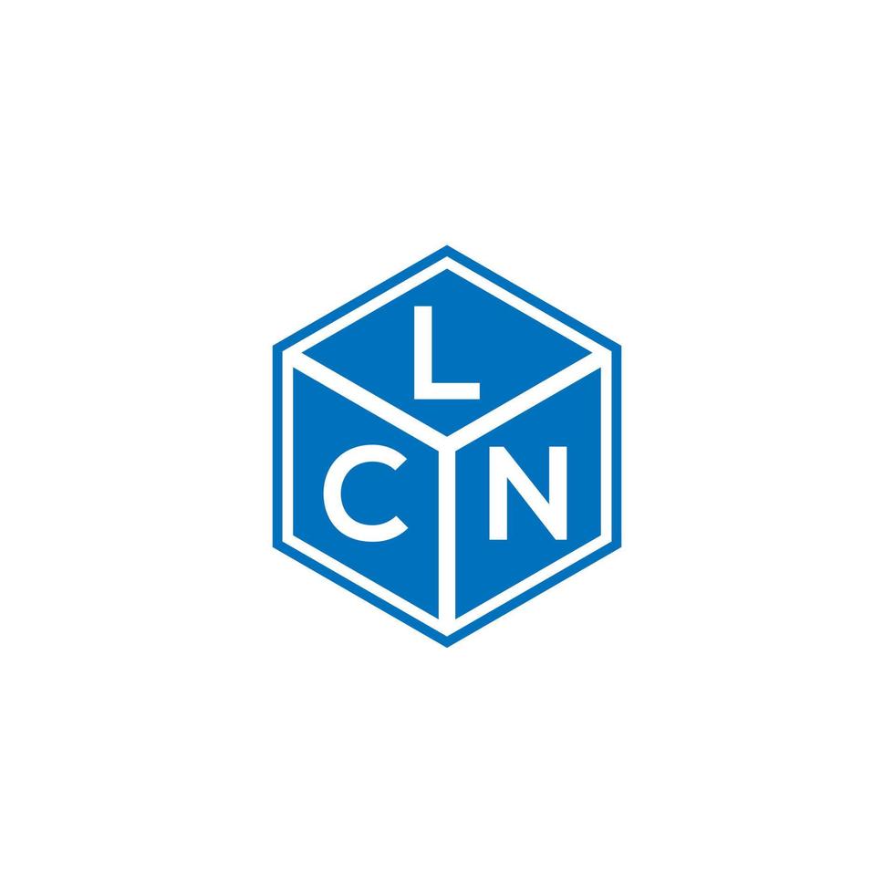 lcn-Brief-Logo-Design auf schwarzem Hintergrund. lcn kreative Initialen schreiben Logo-Konzept. lcn-Briefgestaltung. vektor