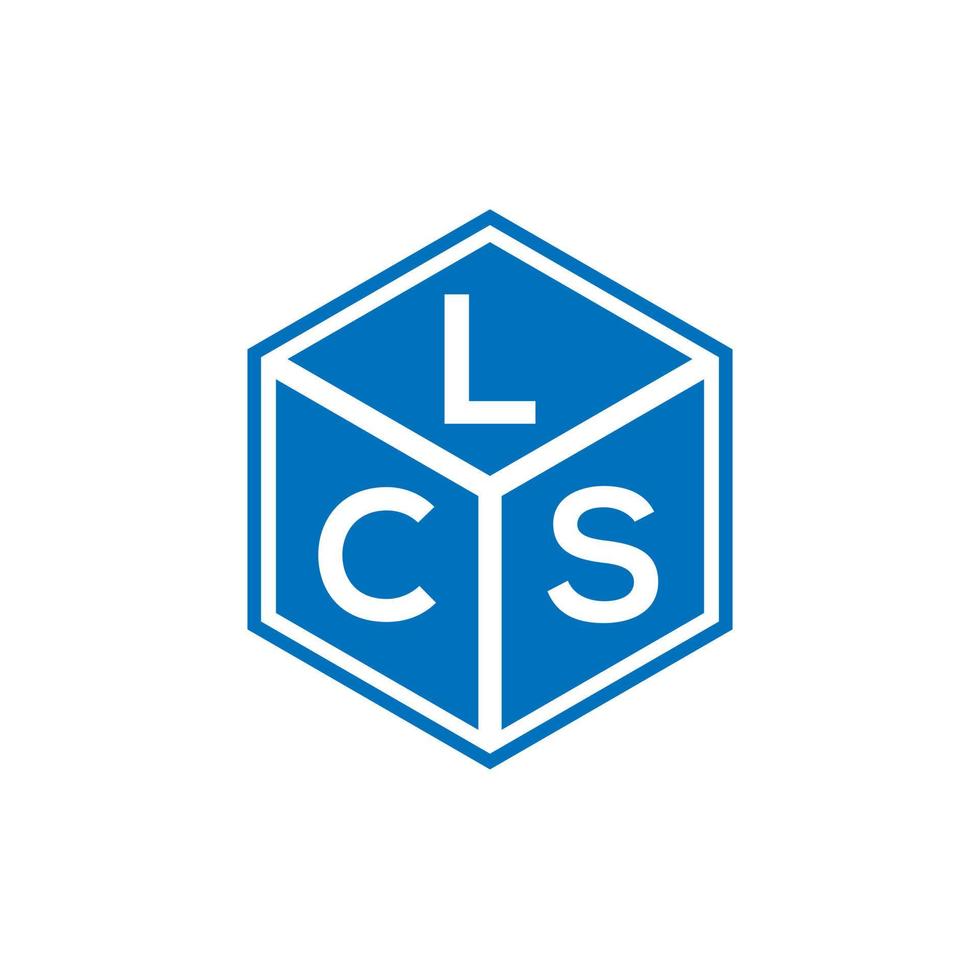 lcs brev logotyp design på svart bakgrund. lcs kreativa initialer bokstavslogotyp koncept. lcs bokstavsdesign. vektor