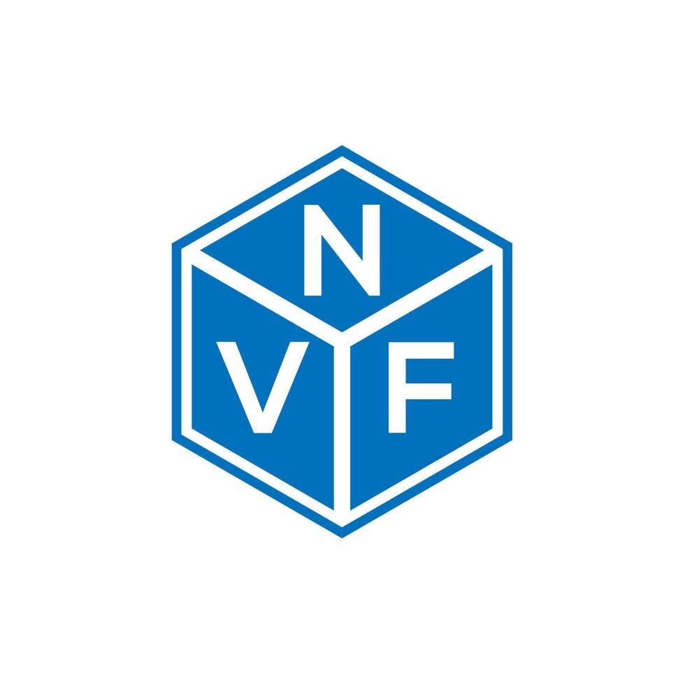 nvf-Brief-Logo-Design auf schwarzem Hintergrund. nvf kreative Initialen schreiben Logo-Konzept. nvf Briefgestaltung. vektor