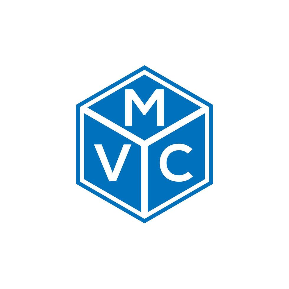 mvc-Brief-Logo-Design auf schwarzem Hintergrund. mvc kreative Initialen schreiben Logo-Konzept. mvc Briefgestaltung. vektor