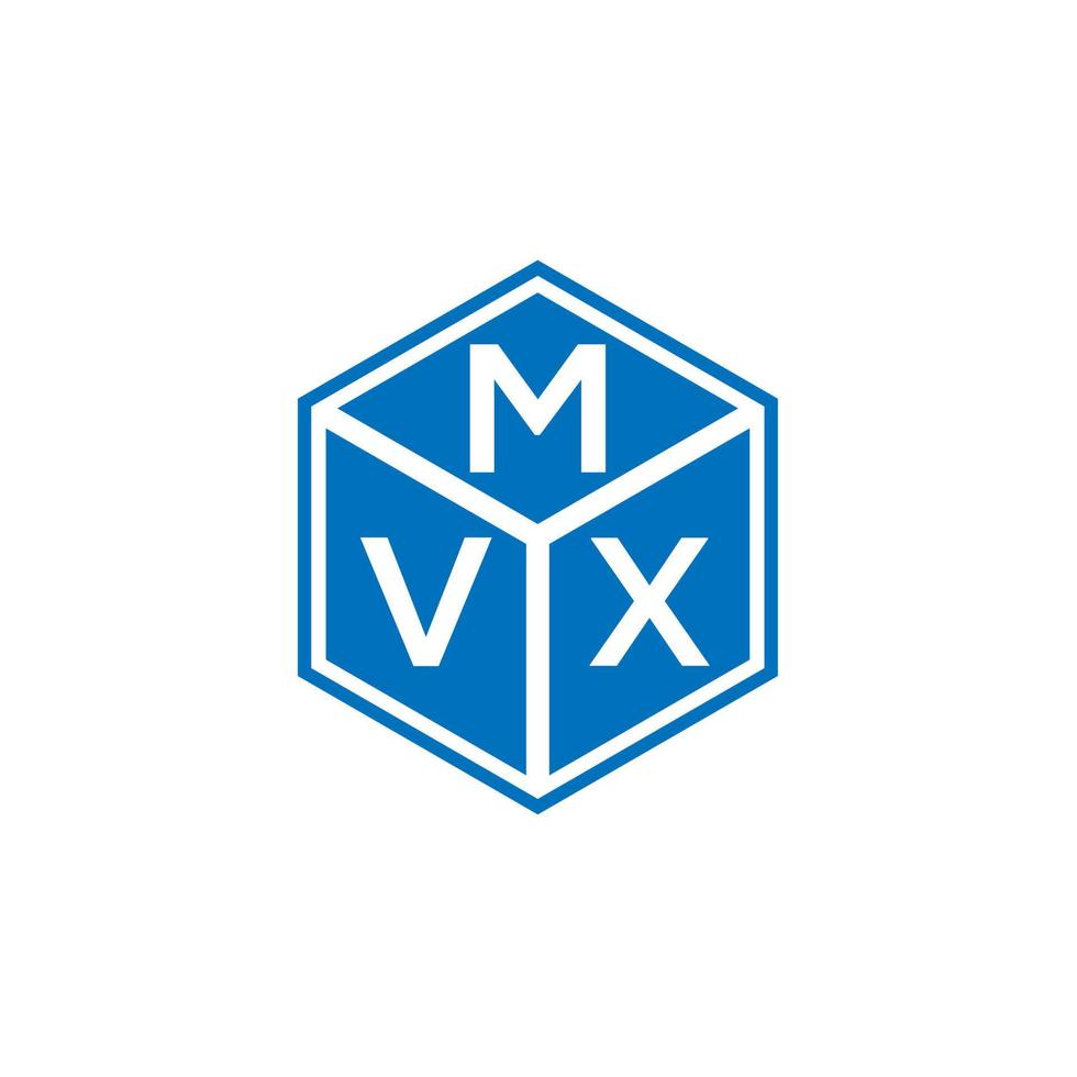mvx brev logotyp design på svart bakgrund. mvx kreativa initialer brev logotyp koncept. mvx bokstavsdesign. vektor