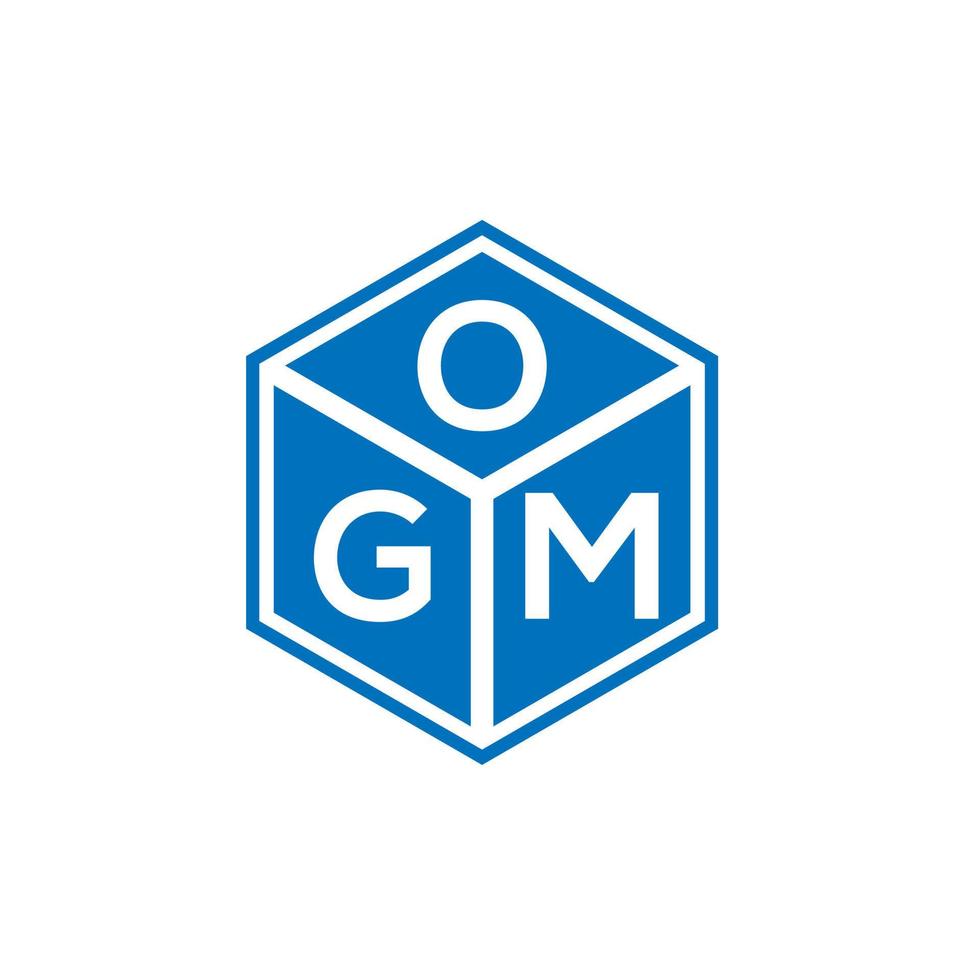 ogm brev logotyp design på svart bakgrund. ogm kreativa initialer brev logotyp koncept. ogm brev design. vektor