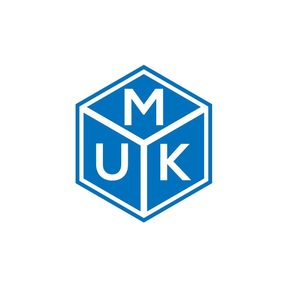 muk brev logotyp design på svart bakgrund. muk kreativa initialer brev logotyp koncept. muk bokstavsdesign. vektor