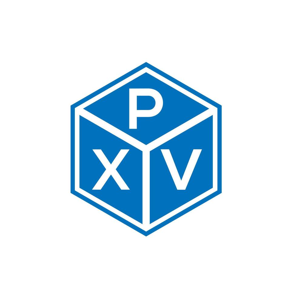 pxv-Buchstaben-Logo-Design auf schwarzem Hintergrund. pxv kreative Initialen schreiben Logo-Konzept. pxv Briefgestaltung. vektor